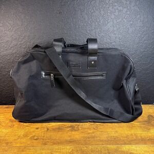 Calvin Klein Black Canvas Weekender Travel Duffel Bag Shoulder‎ Strap